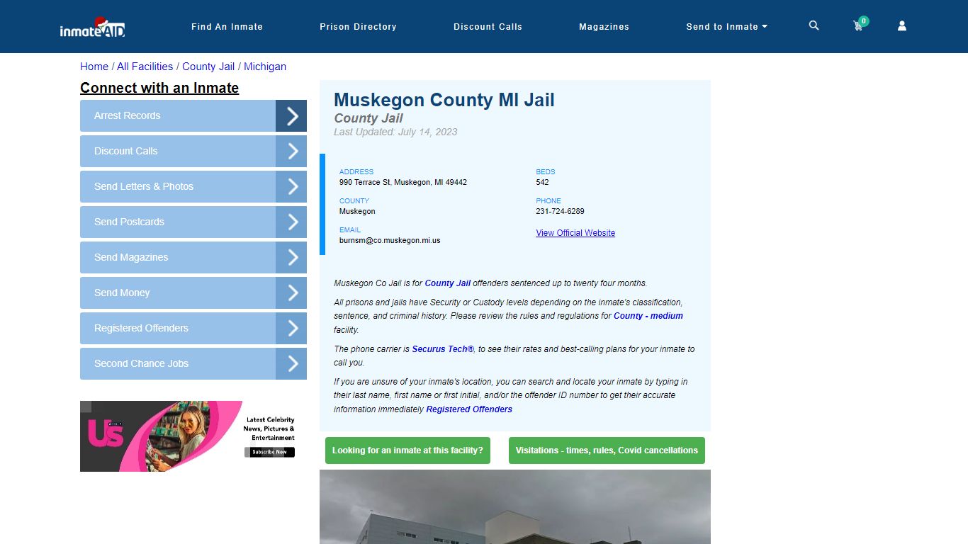 Muskegon County MI Jail - Inmate Locator - Muskegon, MI